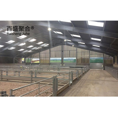 Diseño de puertas correderas y puertas rodantes Q345 Cuadro de metal Casa de cabra / oveja para granja de vacas / ganado