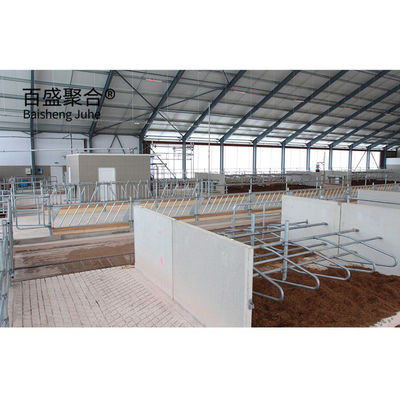 Estructura de acero ligero Edificio de granja de vacas Corral prefabricado con ISO9001 2008/CE/BV