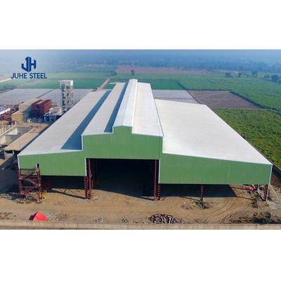 Sin esfuerzo de montaje Construcción rápida de estructura de acero Taller de almacenamiento para el garaje del hangar