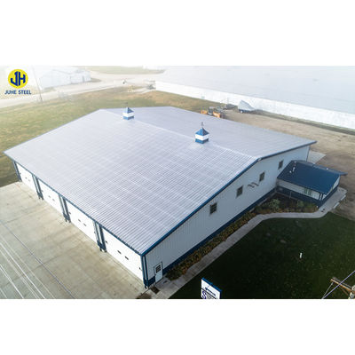 Sin esfuerzo de montaje Construcción rápida de estructura de acero Taller de almacenamiento para el garaje del hangar
