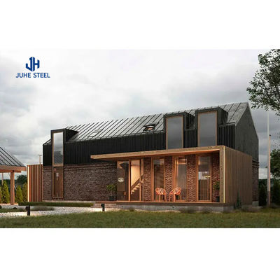 Puerta corredera prefabricada Cuadro de acero Estructura Casa Kit Villa con ventana de aleación de aluminio