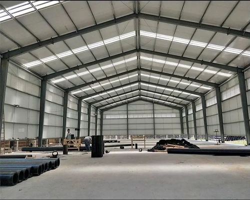 Taller de acero 1000 metros cuadrados Edificio de almacén prefabricado para alimentos