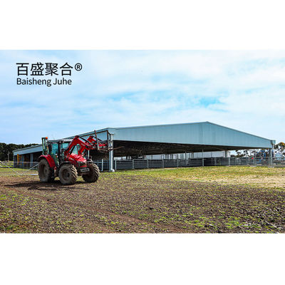 Agricultura de acero Estructura prefabricada de acero Granja de cabras Cobertizo de ovejas Granja con vigas H