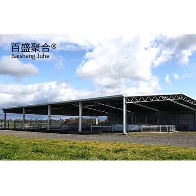 Agricultura de acero Estructura prefabricada de acero Granja de cabras Cobertizo de ovejas Granja con vigas H