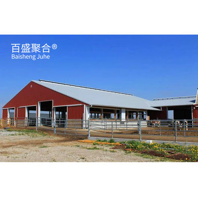Casa de vacas prefabricada pesada y eficientemente diseñada con una carcasa en forma de C.Z