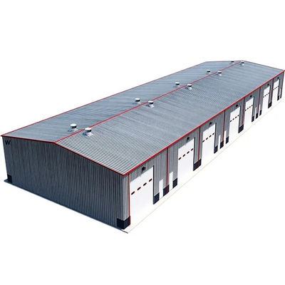 Edificio de talleres prefabricados de acero con bajo contenido de carbono para almacenamiento de estructuras de acero ligero