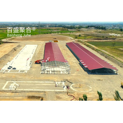 ± 1% Tolerancia Construcción rápida estructura de acero Casa de gallinas para granjas de aves prefabricadas