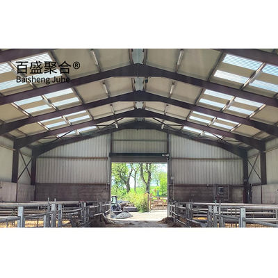 Construcción prefabricada de acero para la ganadería de cabras Casa de cobertizo de diseño para acero bajo carbono Q235