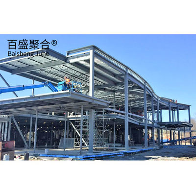 Q235Q345 Acero de bajo carbono Gimnasio de estructura de acero de dos pisos con diseño de dibujo CAD
