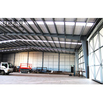 Edificio de estructura de acero con puerta corredera taller prefabricado de gran altura cobertizo