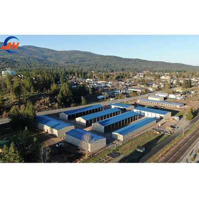 Edificio de estructura de acero con puerta corredera taller prefabricado de gran altura cobertizo