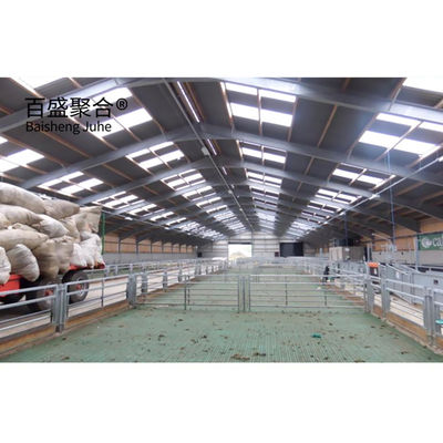 Q235 Acero bajo en carbono Pre-diseño pesado Structura de acero de ovejas/vacas Granjas de granjas Aviones comerciales