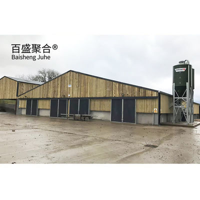 Q235 Acero bajo en carbono Pre-diseño pesado Structura de acero de ovejas/vacas Granjas de granjas Aviones comerciales
