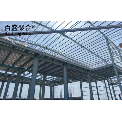 Construcción móvil reforzada de estructura de acero de amplia extensión para diseño de cobertizo industrial ligero