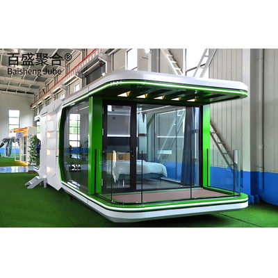 Moderno estilo de diseño de la cápsula espacial del edificio del hotel pod para el plan estándar