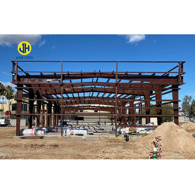 Edificio de estructura de estructura de acero ligero de gran envergadura para almacenes de materiales prefabricados
