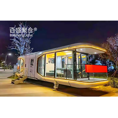Estilo de diseño moderno de color personalizado cápsula espacial hogar inteligente AI voz contenedor casa