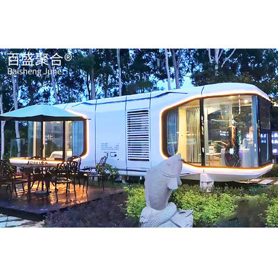 Casa de la cápsula espacial móvil con combinación de colores personalizada