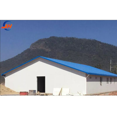 Servicio de corte Estructura de acero ligero Granero de aves de corral para construcción rápida e industrial