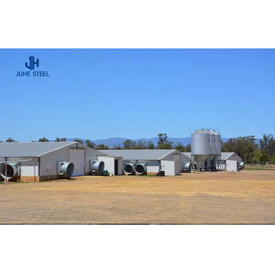 Q235 Q355 Material Casa de granja de cerdos Estructura de acero para el procesamiento de flexión y parte del marco