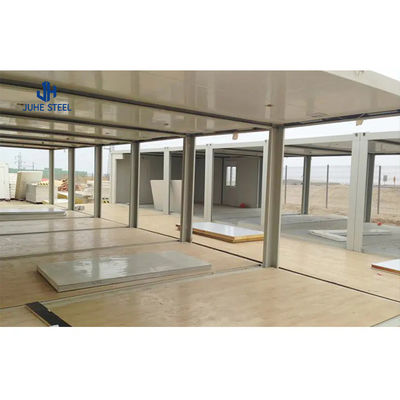 Casas de contenedores de envío de paquetes planos con estructura metálica con marco de acero