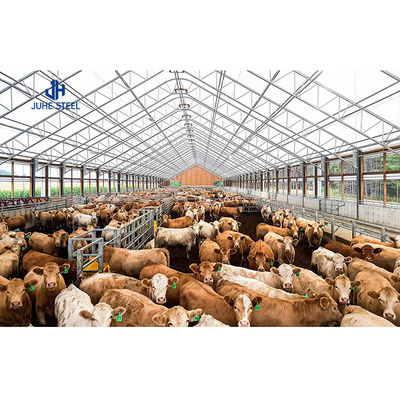 Granja moderna de cabras con estructura prefabricada de acero Granja de vacas con servicio de soldadura