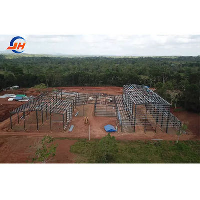 Puerta corredera prefabricada de acero ligero para talleres galvanizados