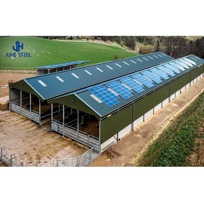 2-10 metros de altura Granja de vacas Edificio de la casa Cuadra de vacas Diseño con 60 mm de diámetro del tubo