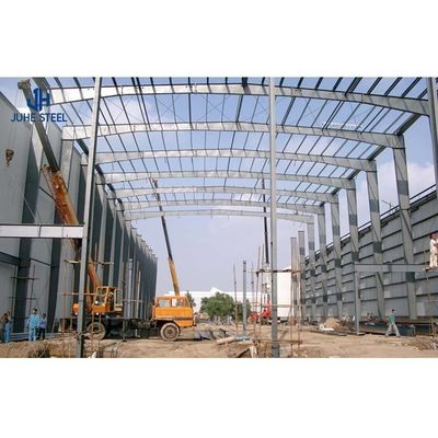 Acero ligero Q355 Q235 Frame Prefab estructura de acero Hangar para almacén