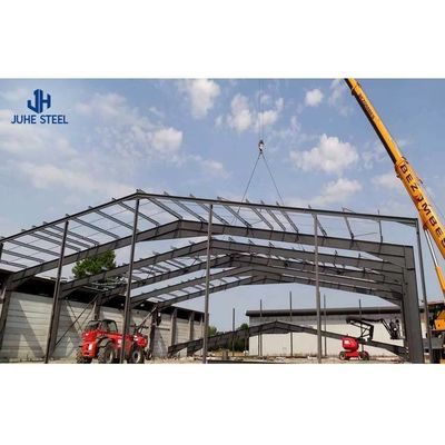 Acero ligero Q355 Q235 Frame Prefab estructura de acero Hangar para almacén