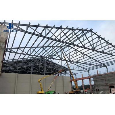 Acero ligero Q355 Q235 Frame Prefab estructura de acero Hangar para almacén
