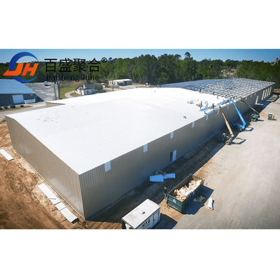 Taller de acero de estructura de cuadrícula de larga envergadura para la construcción de materiales personalizados de paneles sándwich EPS