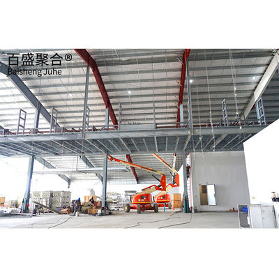 Q235 Q355B Talleres de grandes cobertizos de metales Tratamiento de la superficie pintada