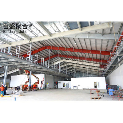 Q235 Q355B Talleres de grandes cobertizos de metales Tratamiento de la superficie pintada