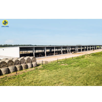 Q235B/Q345B Almacén agrícola de acero de bajo contenido de carbono con servicio de procesamiento de descoloración