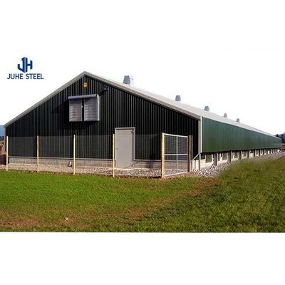 Q235 Q355B Acero refugio de ganado Granja avícola Diseño de la disposición de la casa cerrada Granja de pollos