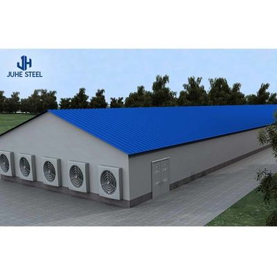 Q235 Q355B Acero refugio de ganado Granja avícola Diseño de la disposición de la casa cerrada Granja de pollos