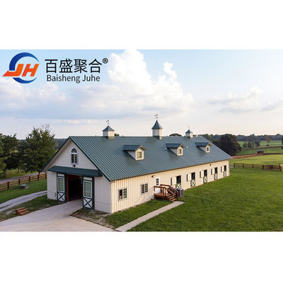 Q235/Q345 Construcción de granjas de aves de corral de acero bajo en carbono para vacas cabras caballos arena ganado ovino