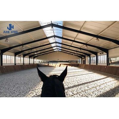 Bajo carbono Q235/Q345 Caballo de metal cobertizo prefabricado caballo de metal granero