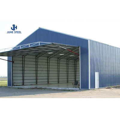 Q235B/Q345B Diseño del marco del hangar de acero de bajo carbono para la construcción de edificios de acero