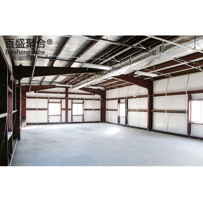 Almacén temporal, cobertizo de acero, edificio modular prefabricado de amplia extensión para el garaje del hangar