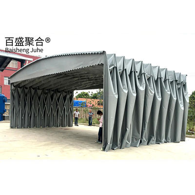 Canopies retráctiles para una fuerte resistencia a los impactos en almacenes y estacionamientos al aire libre