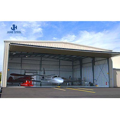 Estructura de acero ligero prefabricada de gran envergadura Techo de hangar de avión con estándar AiSi