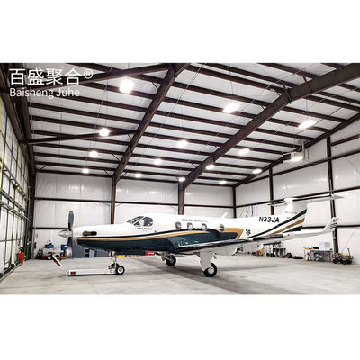 Clasificación Q235/Q345B Estructura prefabricada de acero Hangar de aeronaves para almacén de almacenamiento
