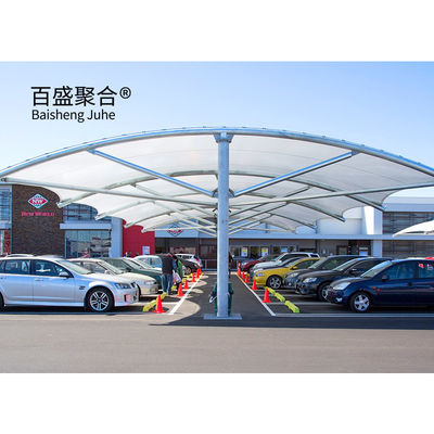 Cuadro de acero tienda de aparcamiento cobertizo de coches diseño de techo estructura de membrana arquitectura carport