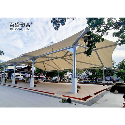 80n estructura de carbono marco de acero impermeable tejido de tracción sombrilla dosel para techos
