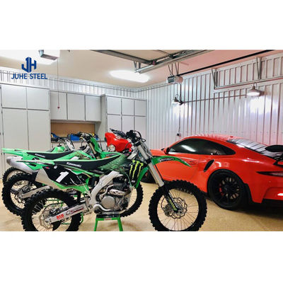 Garage de estructura de acero de estilo personalizado con ventanas pintadas estándar ASTM
