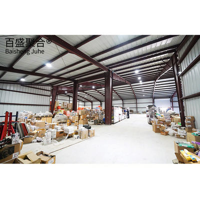 Estructura prefabricada de acero Almacén de acero bajo en carbono Construcción de cobertizo industrial