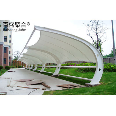 PVDF/PTFE acabado de vela estructura de acero 10x20 techo de garaje de metal