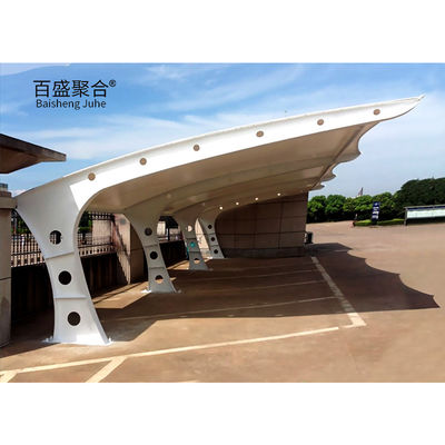 Modern Prefabricated Metal Shade Canopy For Motorcycle And Bike Storage Cuadro recubierto con polvo blanco